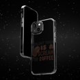 thumbnail image 6 of DistinctInk Clear Hybrid Case for Apple iPhone 15 Pro (6.1" Screen) - Silent Yawn Scream For Coffee - Tempered Glass Back, 6 of 9