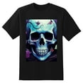 thumbnail image 2 of Plus Size Shirt for Women Black Tops for Women Oversized Short Sleeves Shirt for Women Skull 7 T Shirt Crewneck Shirt for Women 3XL, 2 of 5