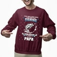 thumbnail image 2 of Christmas Sweatshirt, Papa's Fishing Sweatshirt, Love Fishing & Being Papa Gift for Grandpas & Dads, Unique Fisherman Sweater, 2 of 5