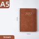 thumbnail image 2 of de agenda, anotación, cita, funda de material cuero, superficie impermeable, soporte para bolígrafo, 2022, agenda del administrador para marrón Yotijar Programar cuaderno, 2 of 9