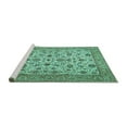 thumbnail image 2 of Ahgly Company Machine Washable Indoor Rectangle Persian Turquoise Blue Traditional Area Rugs, 6' x 9', 2 of 4