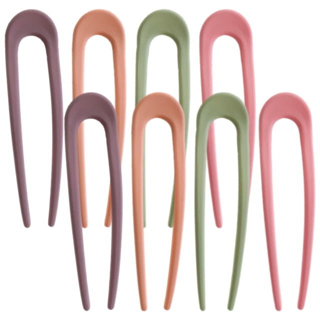 8 Pcs Épingle à Cheveux en Forme de U Style Français Épingle à Cheveux Updo Fourche à Cheveux Chignon Support pour Cheveux