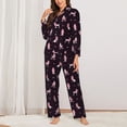 thumbnail image 2 of Balery Poodle Dog Conjunto de Pijama con Estampado para Mujer, Conjunto de Dos Piezas con Manga Larga, Ropa de Dormir Suave con Bolsillos, Pijamas Cómodos-Small, 2 of 7