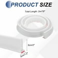 thumbnail image 2 of 2" Collapsible Shower Threshold Water Barrier 78 Inch Seal Silicone Splash Guard, White, 2 of 7