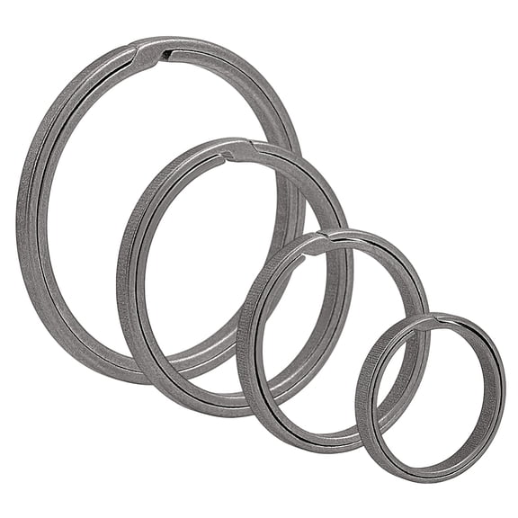 4 Size Titanium Key Rings Heavy Duty Split Rings Quick Release Key Ring Side Pushing Key Ring for Car Keys Strong Hoops