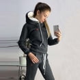 thumbnail image 3 of Outfmvch joggers for women Fashion Two Piece Plush Sportswear Set pants for women cargo pants, 3 of 7