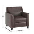 thumbnail image 4 of BizChair Hercules Diplomat Series LeatherSoft Upholstered Side Reception Chair, Brown, 4 of 9