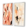 thumbnail image 3 of Designart "Nutshell Waves Abstract Watercolor Creation III" Abstract Shapes Framed Wall Art Set Of 2 - Transitional Pink Frame Gallery Set For Office Decor, 3 of 6