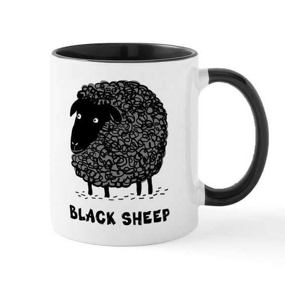 CafePress - Black Sheep Mug - 11 oz Ceramic Mug - Novelty Coffee Tea Cup