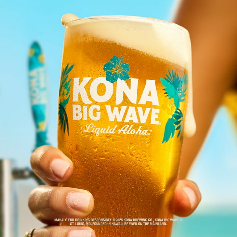 Kona Big Wave Liquid Aloha Golden Ale Beer 6 pack 12 fl oz Glass