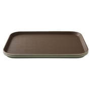 Jubilee 12 x 16 Restaurant Serving Trays (Set of 2), Brown - NSF Rectangular Food Service Trays