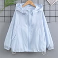 thumbnail image 5 of MKOSPLRT Girls Lightweight Outdoor Jacket 4-15Y Hooded Zip-Up Sporty Jacket Solid Long Sleeve Loose Fit Hiking Hoodie with Pockets, 5 of 9