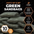 thumbnail image 5 of Xpose Safety Woven Polypropylene Sand Bags for Flooding, 14" x 26" Sacks, Green, 10 Count, 5 of 8