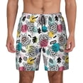 thumbnail image 2 of Picia Turtle pattern Mens Swim Trunks with Compression Liner Stretch Beach Shorts Quick Dry with Zipper Pockets No-Chafing Board Shorts-Small, 2 of 9