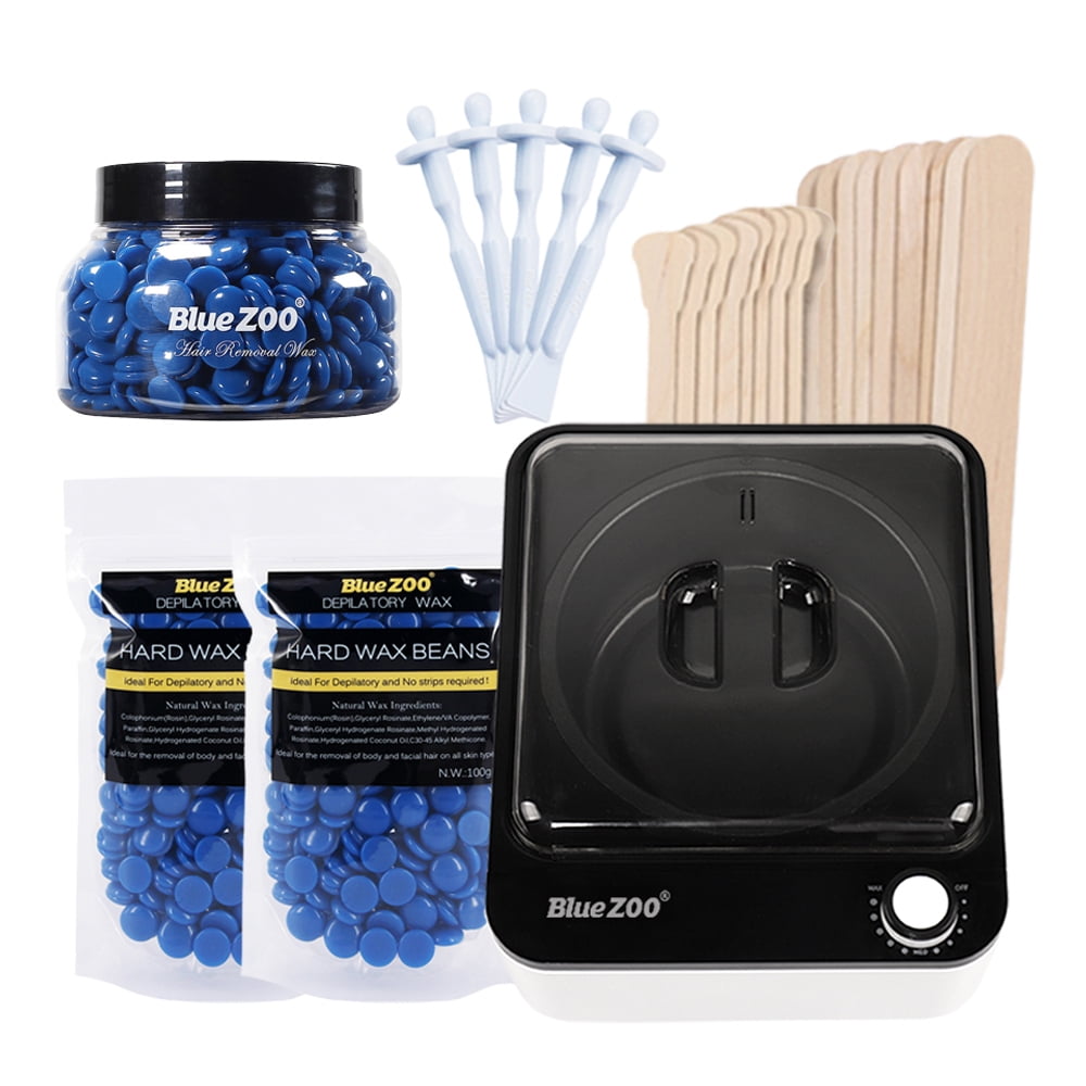 7pcs Hair Removal Wax Melt Warmer Heaters Machine Set Paraffin Wax Beans Depilation Machine Wood