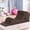 Brown, variant on Advwin Convertible Yoga Chaise Lounge Chair, Ergonomic Foam Lounge with Lumbar Pillow, Washable Cover & Side Pocket, Black+Red