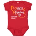 thumbnail image 3 of Inktastic Worth Fighting for Leukemia Awareness Orange Heart Boys or Girls Baby Bodysuit, 3 of 5