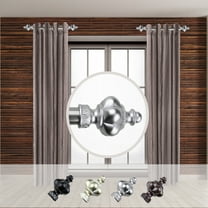 Domovina Luster 1 - inc  dia. Side Curtain Rod 12-20 inch long , Set of 2-Color:Satin Nickel
