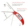 thumbnail image 4 of Djiypn Fast Read Digital Thermometer Cooking Food and Meat, Waterproof Auto OFF Bright LCD Screen, Motion Sensing Food Thermometer for Kitchen Oven Grill Candy BBQ, Red, 4 of 8