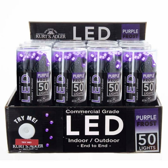 Kurt Adler HW1701 50-Light 5mm Purple Frost LED Light Set
