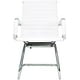 thumbnail image 3 of Silla Oficina Semi Ejecutiva Visitante Sala Espera Trineo Piel PU Blanca Rep Eames Aluminium Grupo Microtec Secretarial Minimalista Moderna Visita Fija (Blanco) Grupo Microtec Eames Aluminium, 3 of 4