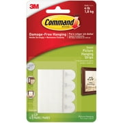 3M Picture Hanging Strips Small White 4/Sets per Case CHS1201