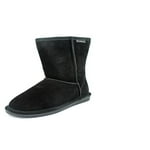 BEARPAW Women's Emma Short Winter Boot, Black, 6 M US
