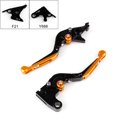 thumbnail image 1 of Adjustable Folding Extendable Brake Clutch Levers For Yamaha YZF R1 99-01 Gold, 1 of 2