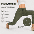 thumbnail image 4 of MASKERT Women's Cargo Pants Lightweight-Quick Dry Hiking Pants Athletic Lounge Casual Travel Army Green（Size XS-XXXL）, 4 of 10