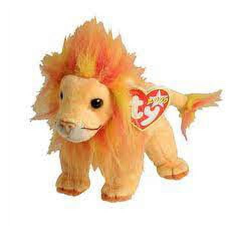 TY Beanie Babies - Bushy The Lion Tie Dye Fire Color  7" Plush