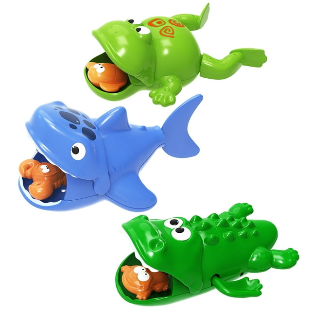 Toymus Bath Toys Set (3 Pack) Wind up Swimming Bath Toy Playset, Pool