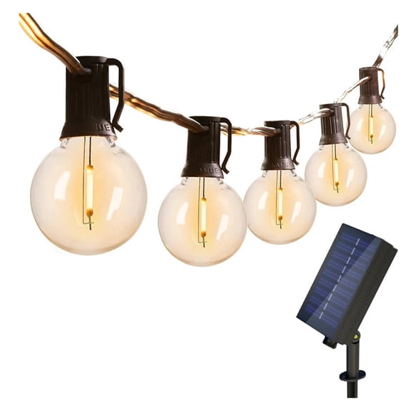 LED String Lights Bulbs 21Meter G40 Globe Lights Outdoor Garden Patio Waterproof Decoration Solar Power Garland Wedding Lighting