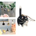 thumbnail image 2 of Bonita estatuilla de gato de resina, adorno colgante, micro paisaje, amante , regalos para decoración de espejos, habitación de , Blanco negro Soledad colgante de gato, 2 of 8