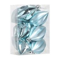 CuiLiyq Christmas Tree Ornaments, 12 PCS Plastic Starpeach Shaped Christmas Balls, For Family Festivals Wedding Party Ornaments and Christmas Gifts (Light Blue)