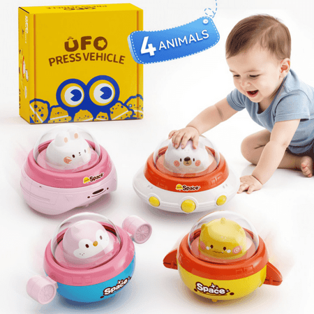 Dimoarch Toys for 1 2 Year Old Boy Girl, Press and Go Toy Cars, Animal Friction Powered Pull Back Cars, Baby & Toddlers Cars Toys for 6 12 18 Months Birthday Gifts