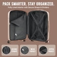 thumbnail image 5 of Hardside 20-Inch Carry-On Expandable with Combo Lock Spinner Suitcase, Rose Gold, 5 of 7