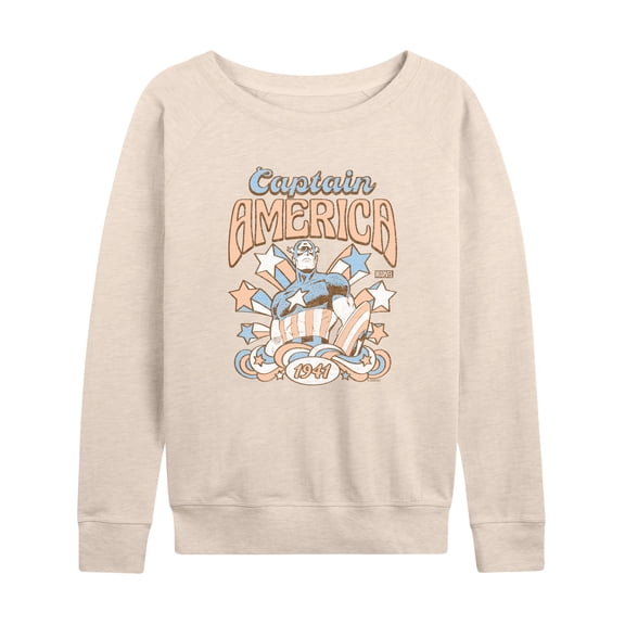 Marvel Captain America - Retro Stars And Stripes - Women's French Terry Pullover Sweatshirt
