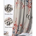 thumbnail image 3 of Red Blue Spring Floral Blackout Curtains for Bedroom Living Room Darkening Curtains 54 Inch Long Welcome Pastoral Botanical Rustic Short Curtain for Small Window Treatment Grommet Drapes 42"x54"x2, 3 of 9