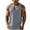 Gray, variant on YFNNUP Men Cotton Linen Tanks V Neck Button Sleeveless Henley Shirts Basic Solid Color Tank Tops Summer Beach Vacation Muscle Vests
