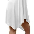 thumbnail image 4 of J. METHOD Women's Sleeveless Round Neck Flare Curved Hem Swing Tank Top Dress NEWDR61 White L, 4 of 5
