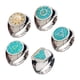 thumbnail image 1 of Juego de anillos Iron Man Arc Reactor ajustable, juego en caja de 5 anillos, 1 of 5
