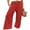 Red, variant on Bagilaanoe Women Cotton Linen Pants Elastic High Waist Wide Leg Palazzo Lounge Smocked Casual Trousers with Pockets