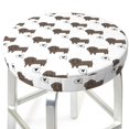 thumbnail image 3 of Disketp Dachshund Dog Funda Redonda para Taburete, Funda de Cojín para Silla de Bar Suave y Elástica-13 inch, 3 of 7