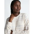 thumbnail image 5 of Joyspun Women's Cozy Lounge Collection Hacci Knit Sleep Top with Long Sleeves, Sizes XS-3X, 5 of 6