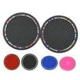 thumbnail image 1 of SPRING PARK 2Pcs Car Coasters Anti-slip Wear-resistant Rhinestone Universal Cup Bottle Pad, 1 of 6