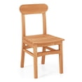 thumbnail image 1 of Costway 1 PCS Patio Teak Wood Chair  Wooden Armless Dining Chair with Slatted Seat, 1 of 8