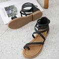 thumbnail image 5 of kamemir Womens Flat Sandals Women’s Low Wedges, Platform Sandals(Black,5.5), 5 of 6