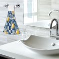 thumbnail image 5 of Yayeee Kitchen Hanging Hand Towels Set of 2 with Loop Bathroom Absorbent Tie Towel, Retro Plaid Lemon, 5 of 7