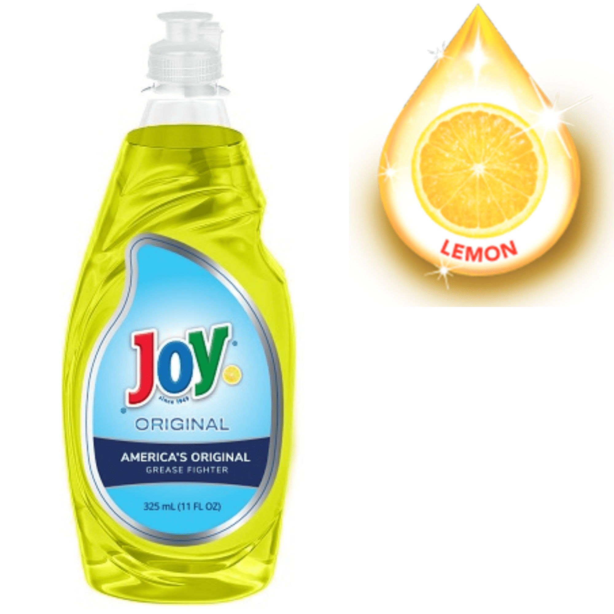 Joy Non-Ultra Dish Liquid Soap America's Original Grease Fighter, Lemon Scent, 11 Fluid Ounce Each.( Box Of 12)
