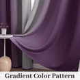 thumbnail image 6 of Yakamok Ombre 100% Blackout Curtains for Bedroom, Room Darkening Gradient Purple Curtains for Living Room Grommet Window Curtains 84 inches Long,2 Panels,52x84 inch, 6 of 7